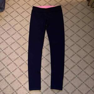 Ivivva leggings w fold over pink band 12